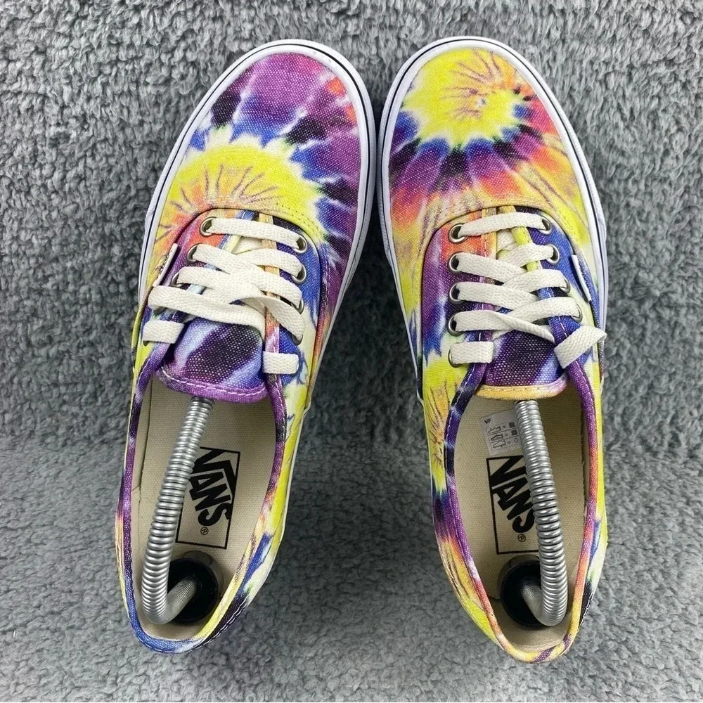 VANS SHOES Authentic Washed‎ Tie Dye True White Womens 9.5 Skate Mens 8 Lace Up - Picture 7 of 15